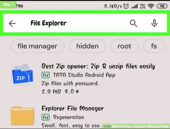  Download and install File Manager Apps in the Minecraft APK