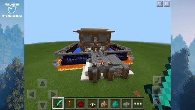 REDSTONE DEFENSE HOUSE IN MCPE (Minecraft Pocket Edition)